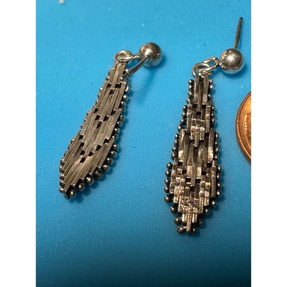 Sterling Articulated Drop Earrings - Picture 3 of 4